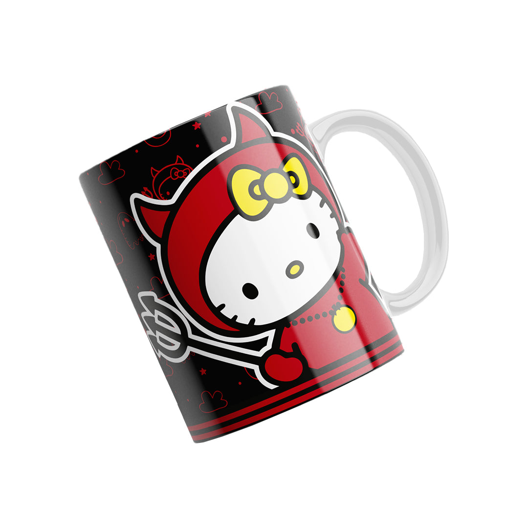 Taza Hello Kitty "Kitty Diablo". Aptas para el lavavajillas y microondas.