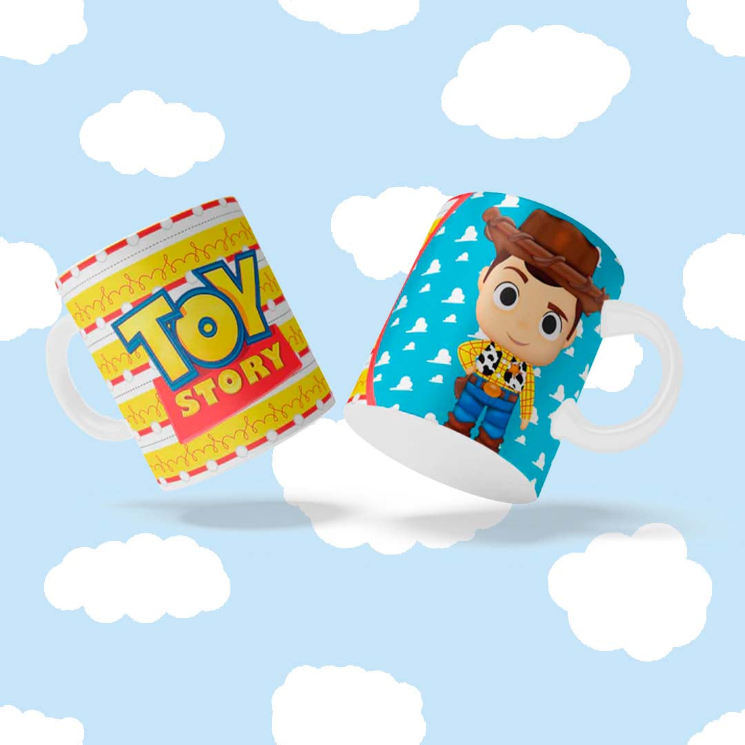 Taza Toy Story "Woody". Aptas para el lavavajillas y microondas.