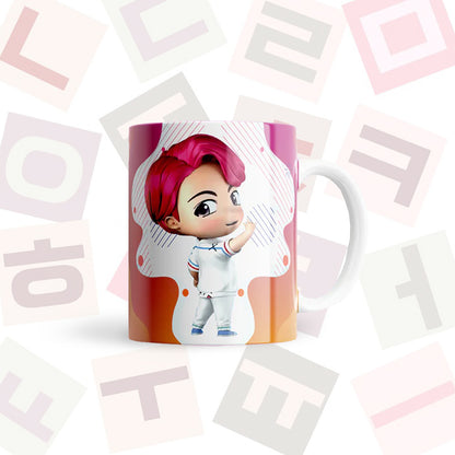 Taza BTS "Jungkook". Apta para el lavavajillas y microondas.