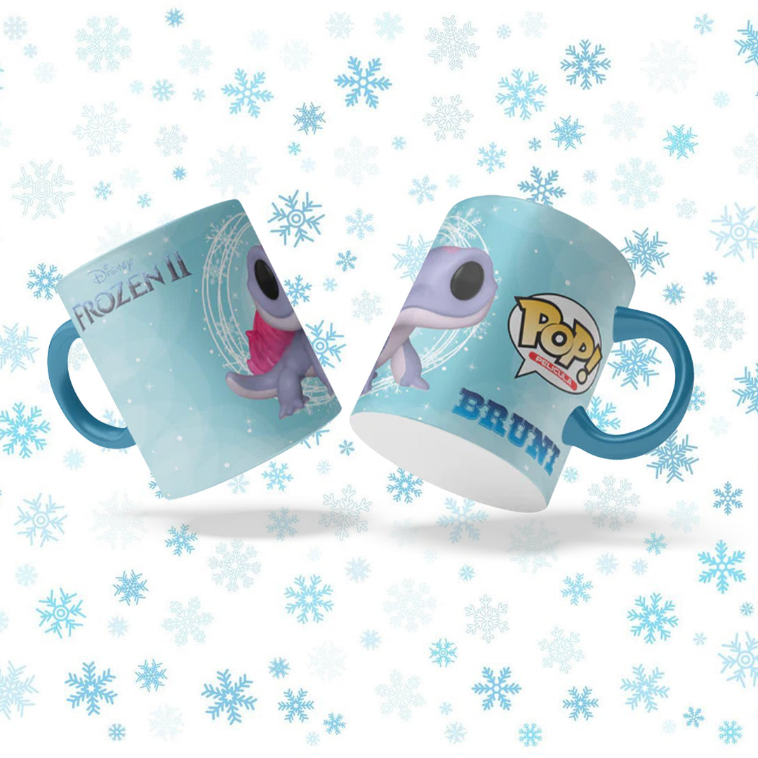 Taza Funko Pop Frozen II "Bruni". Aptas para el lavavajillas y microondas.