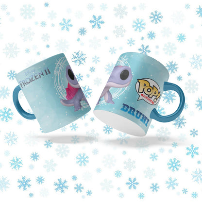 Taza Funko Pop Frozen II "Bruni". Aptas para el lavavajillas y microondas.