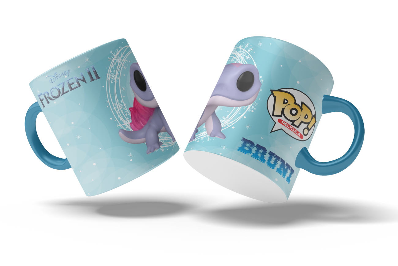 Taza Funko Pop Frozen II "Bruni". Aptas para el lavavajillas y microondas.