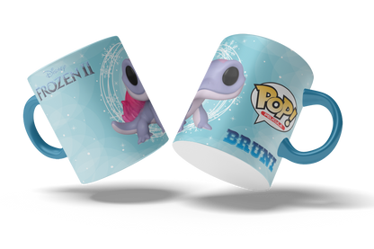 Taza Funko Pop Frozen II "Bruni". Aptas para el lavavajillas y microondas.