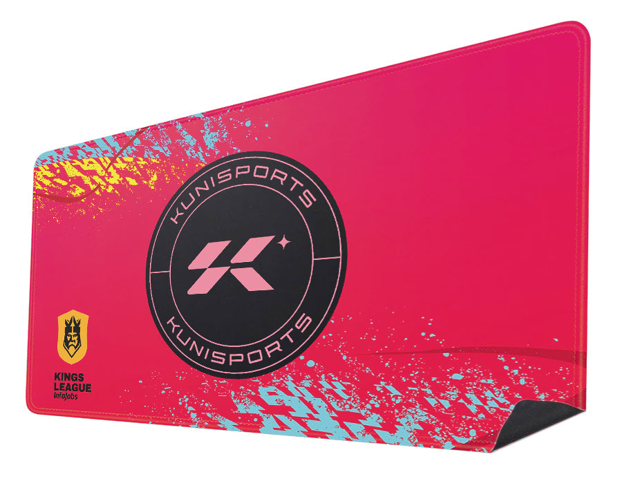 Alfombrilla Kings League - KuniSports - Kun Gaming Mouse Pad XL 61x36cm. Impermeable con 3mm Base de Goma Antideslizante, Special-Textured Superficie para Ordenador, PC y Laptop.