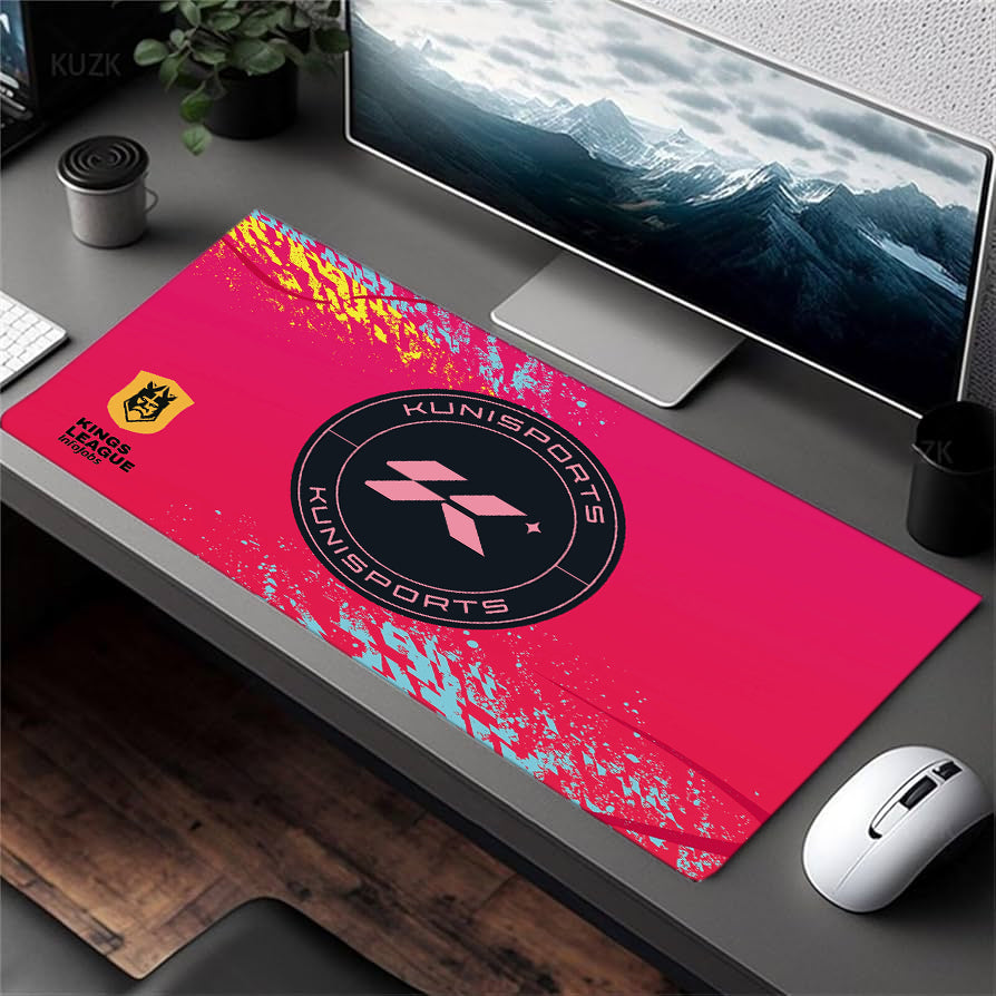 Alfombrilla Kings League - KuniSports - Kun Gaming Mouse Pad XL 61x36cm. Impermeable con 3mm Base de Goma Antideslizante, Special-Textured Superficie para Ordenador, PC y Laptop.