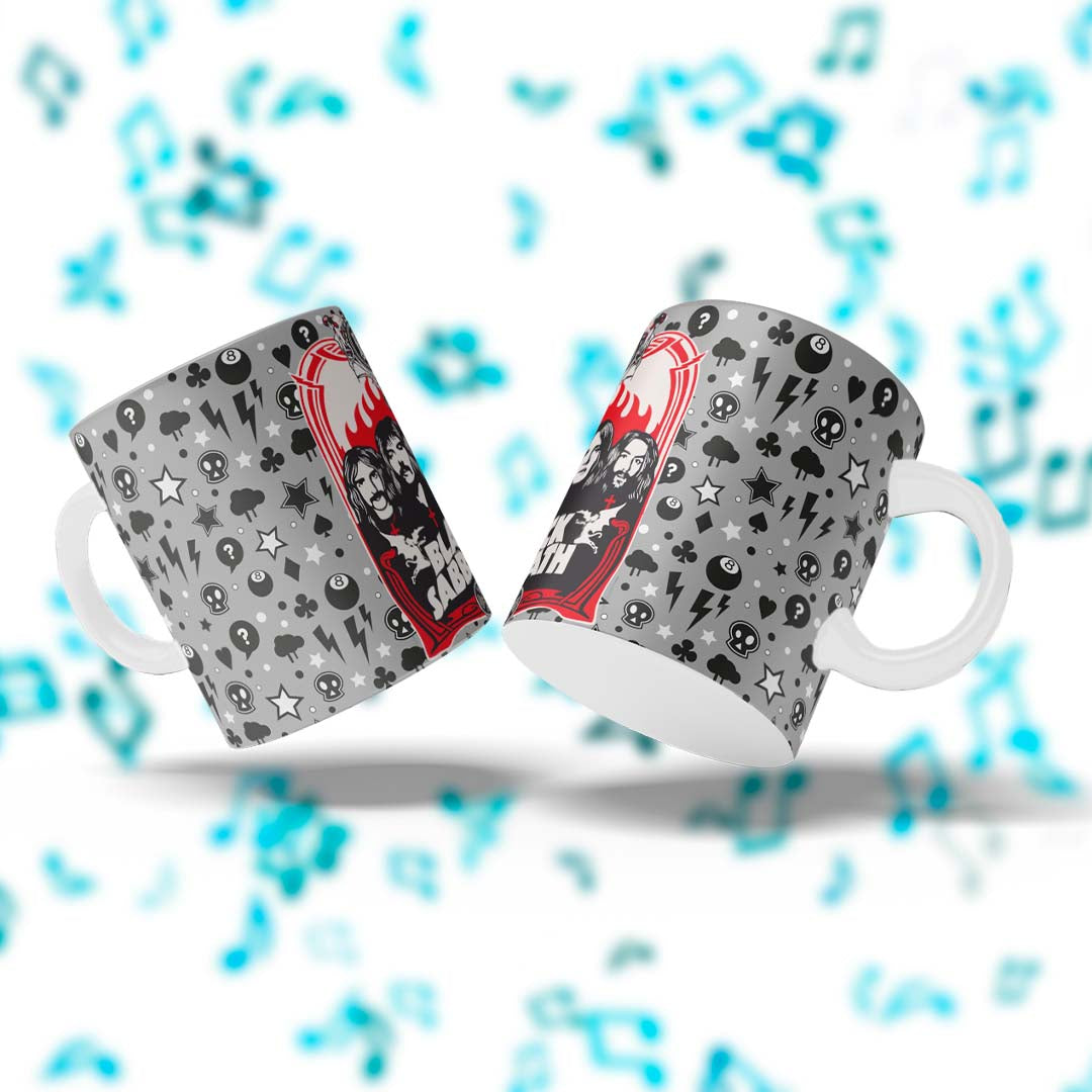 Tazas Music Lovers "Black Sabbath". Aptas para el lavavajillas y microondas.