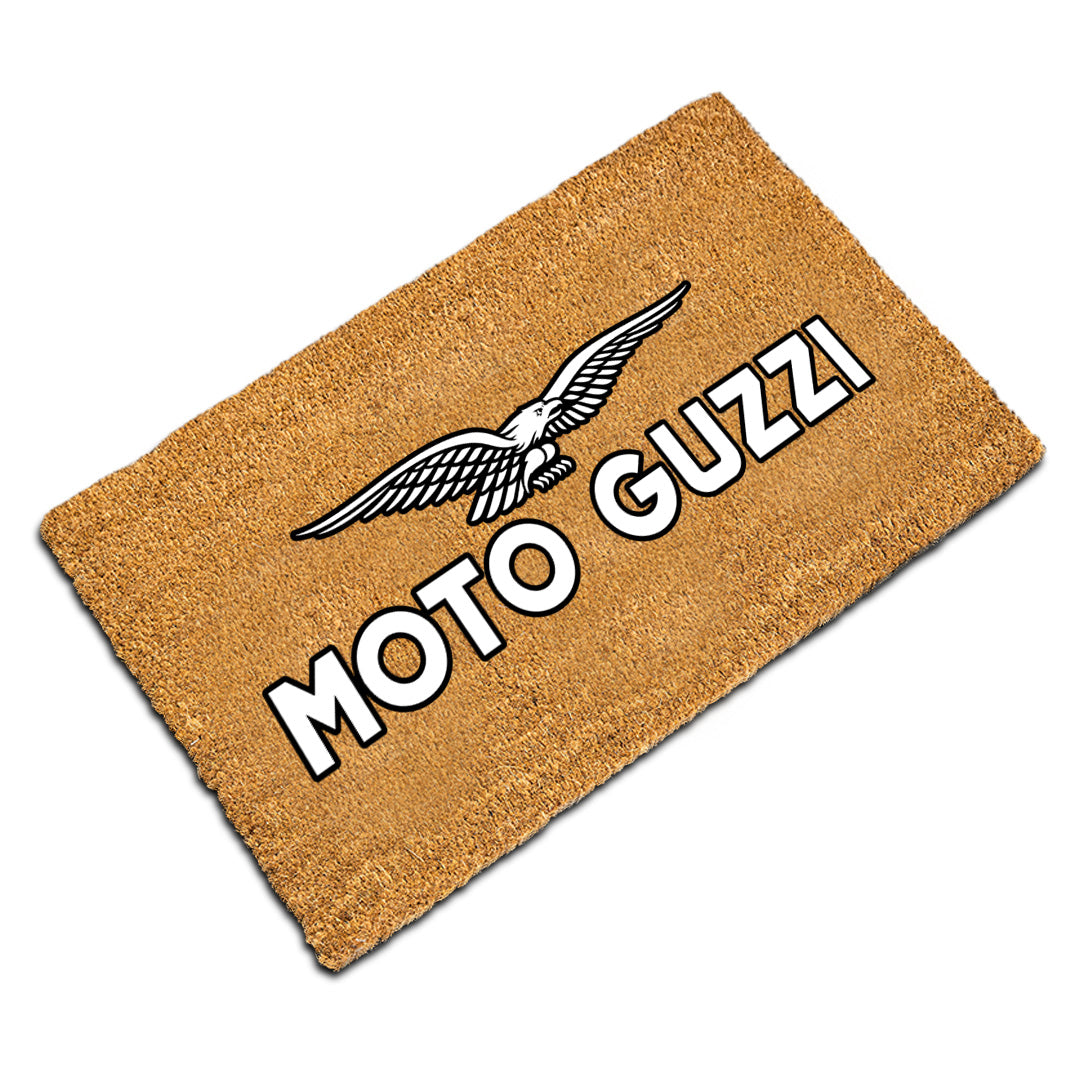 Felpudo "Moto Guzzi" 33x60cm. 100% fibra de coco. Eco-freindly.