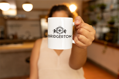 Taza "Bridgerton". Aptas para el lavavajillas y microondas.