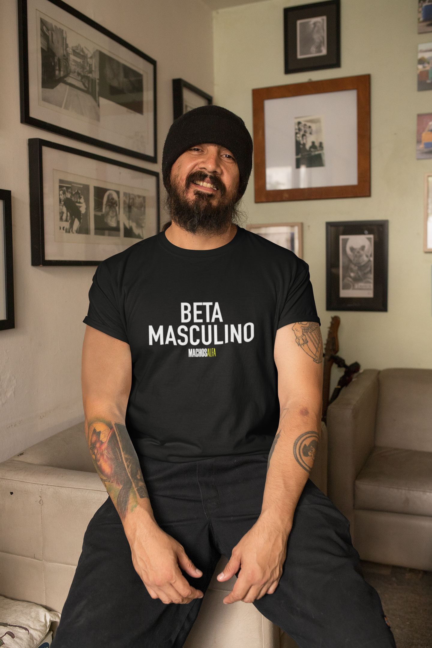 Camiseta Beta Masculino Unisex - MachosAlfa - 100% algodón. Regalo Ideal para Todas y Todos los amantes de las series.