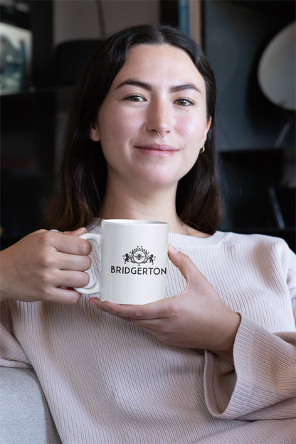 Taza "Bridgerton". Aptas para el lavavajillas y microondas.