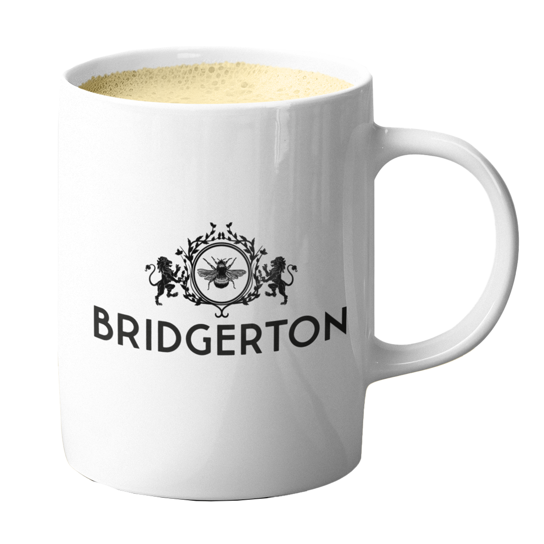 Taza "Bridgerton". Aptas para el lavavajillas y microondas.