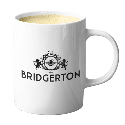 Taza "Bridgerton". Aptas para el lavavajillas y microondas.