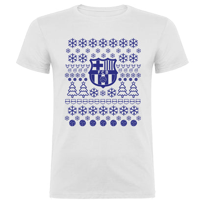 Camiseta Barcelona Navidad Unisex. 100% algodón. Regalo Ideal para Todas y Todos los culés.