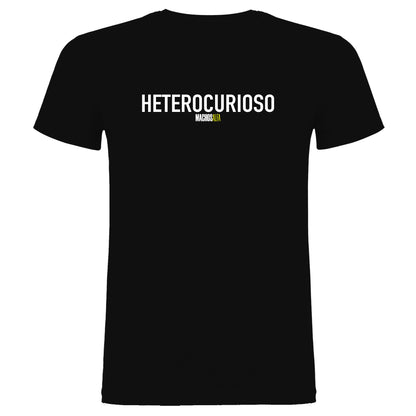 Camiseta Heterocurioso Unisex - MachosAlfa - 100% algodón. Regalo Ideal para Todas y Todos los amantes de las series