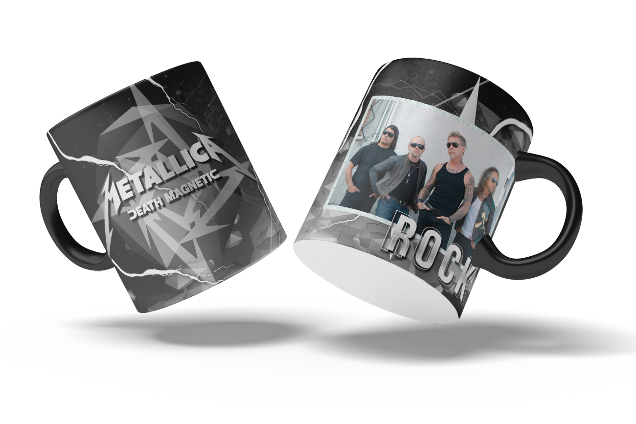 Taza Music Lovers "Metallica". Aptas para el lavavajillas y microondas.