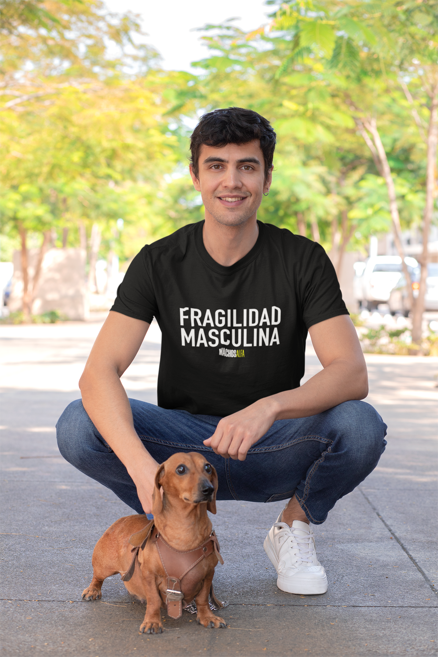 Camiseta Fragilidad Masculina Unisex - MachosAlfa - 100% algodón. Regalo Ideal para Todas y Todos los amantes de las series