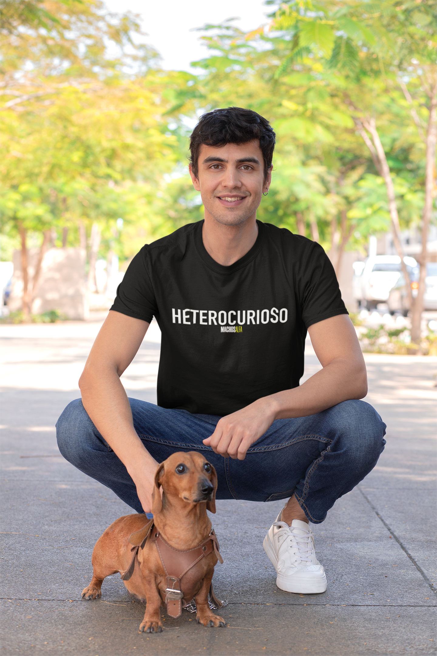 Camiseta Heterocurioso Unisex - MachosAlfa - 100% algodón. Regalo Ideal para Todas y Todos los amantes de las series