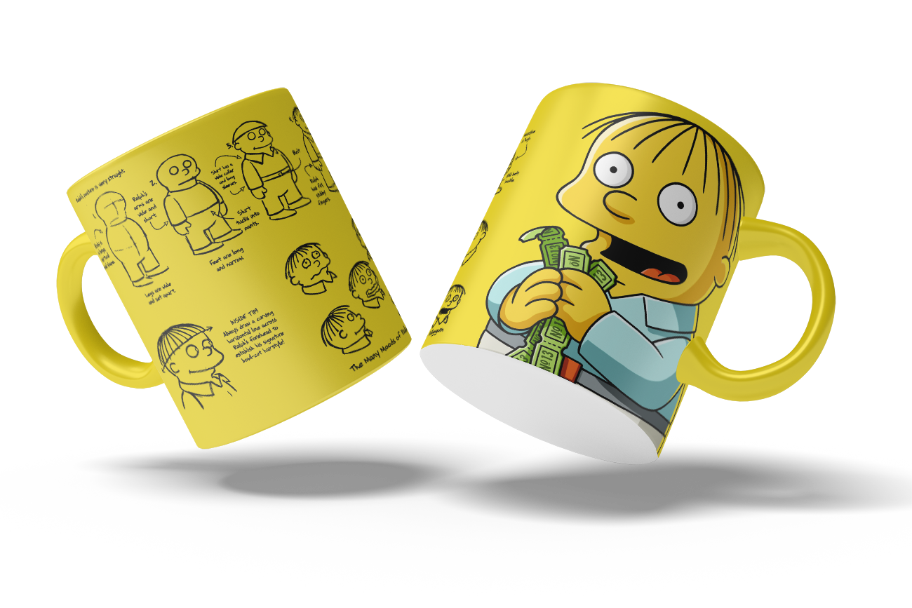 Tazas Los Simpson "Ralph". Aptas para el lavavajillas y microondas.